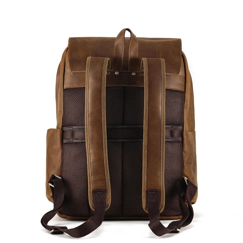 Retro Elegance Leather Backpack