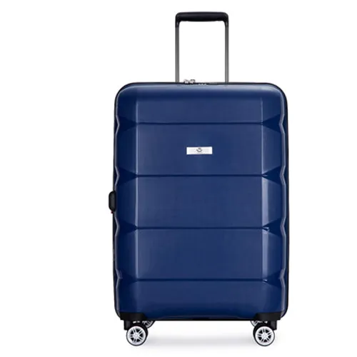 Richland Fashion Hand Luggage Lightweight PP Hard Shell Trolley Expandable Travel Suitcase with 4 Wheels - Medium 24"