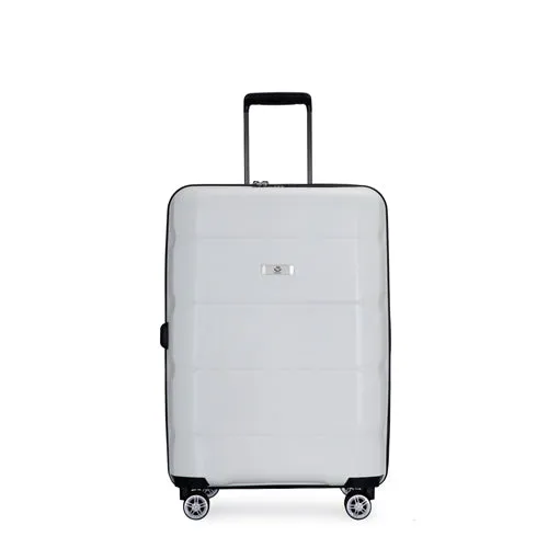 Richland Fashion Hand Luggage Lightweight PP Hard Shell Trolley Expandable Travel Suitcase with 4 Wheels - Medium 24"