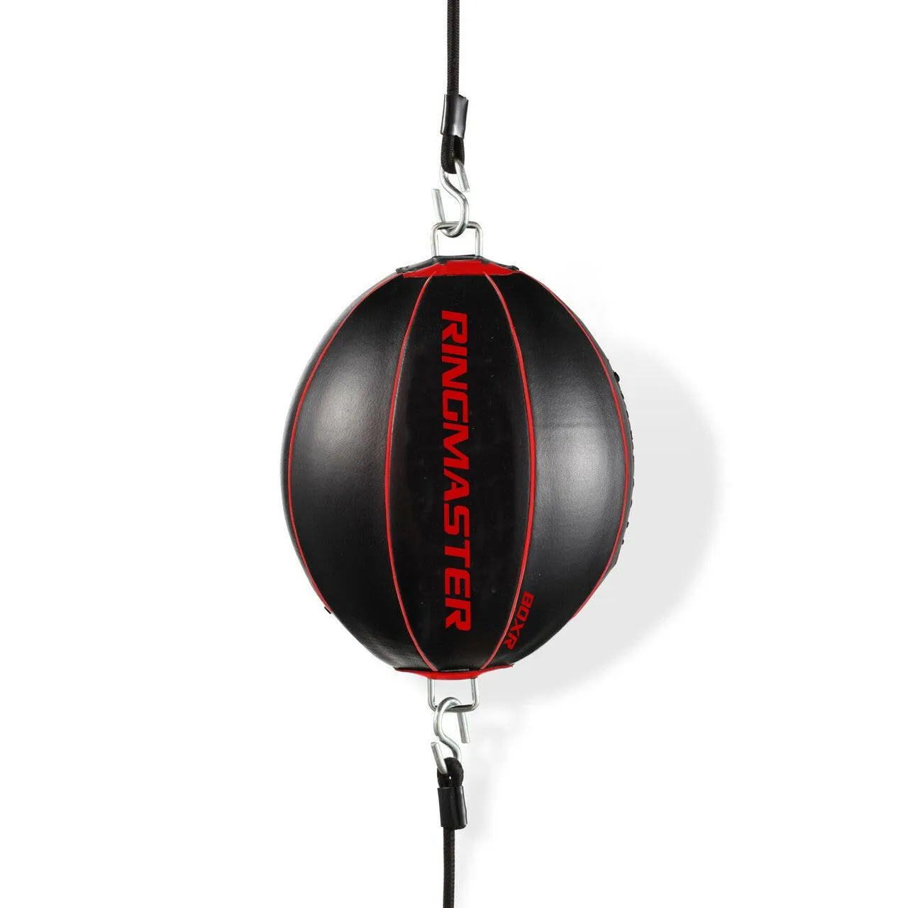 RingMaster Sports Double End Round Speed Ball BoxR Series Genuine Leather Red/Black