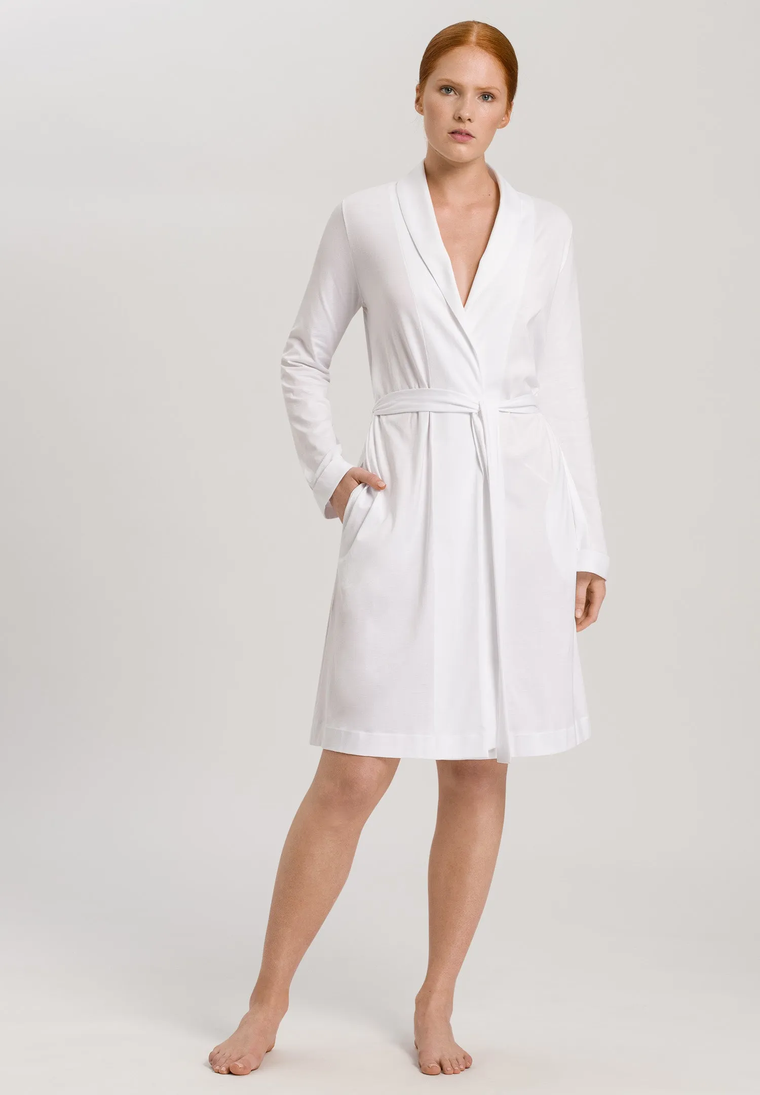 Robe Selection Shawl Collar Cotton Robe | White 77302-101