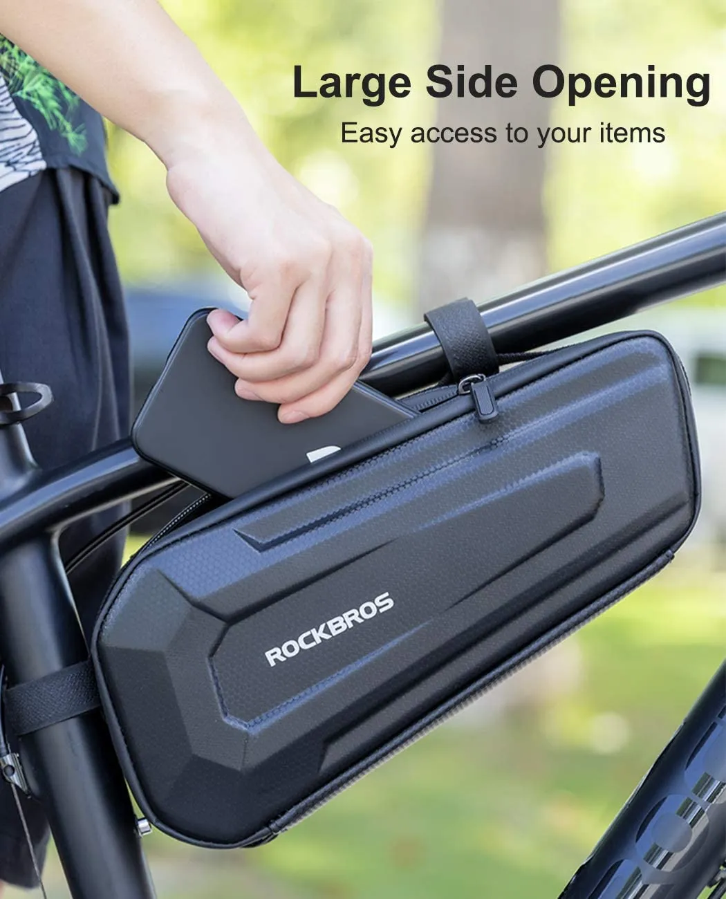 ROCKBROS 1.5L/2.5L Water-Resistant EVA Bike Frame Bag, Under Top Tube Triangle Storage