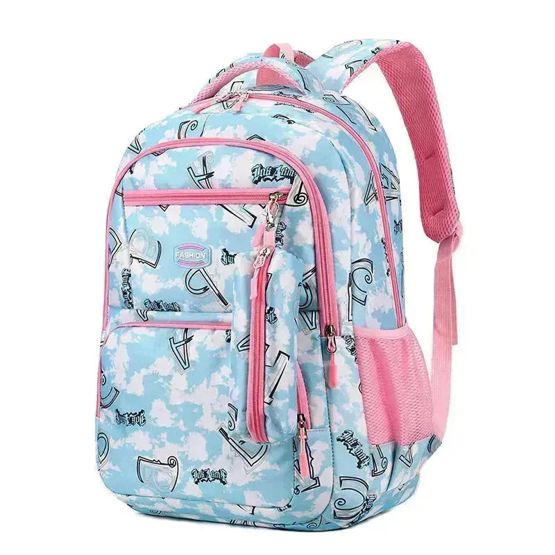 School Bag New Letter Print Backpack With Pencil Case Fashion Sweet Primary  Schoolbag For Girls Boys