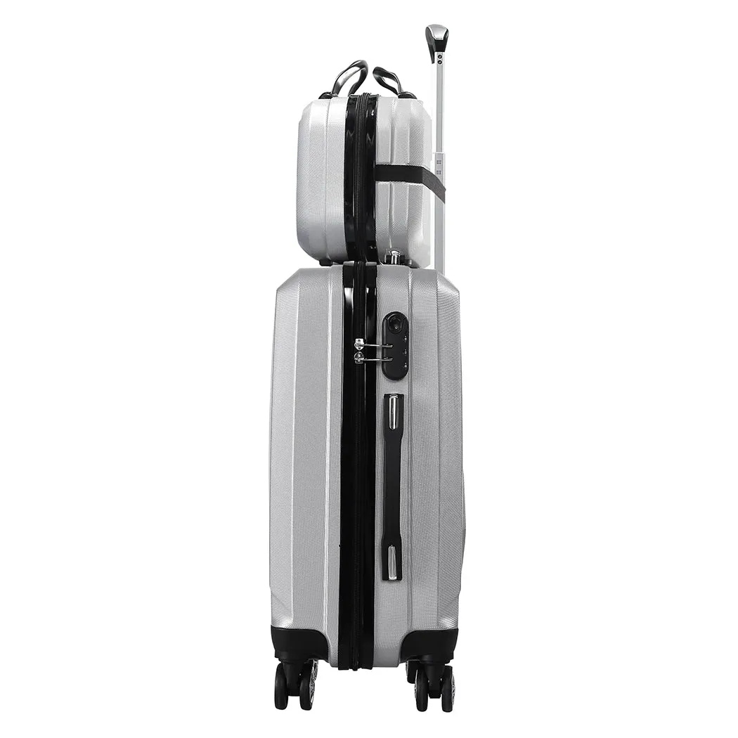 Set of 2 20"Travel Luggage Set - Grey