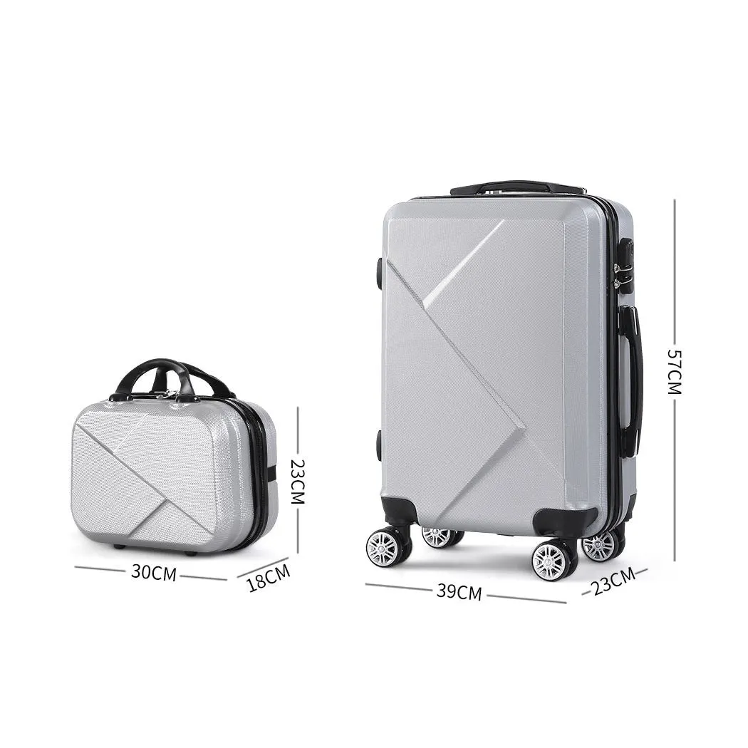 Set of 2 20"Travel Luggage Set - Grey