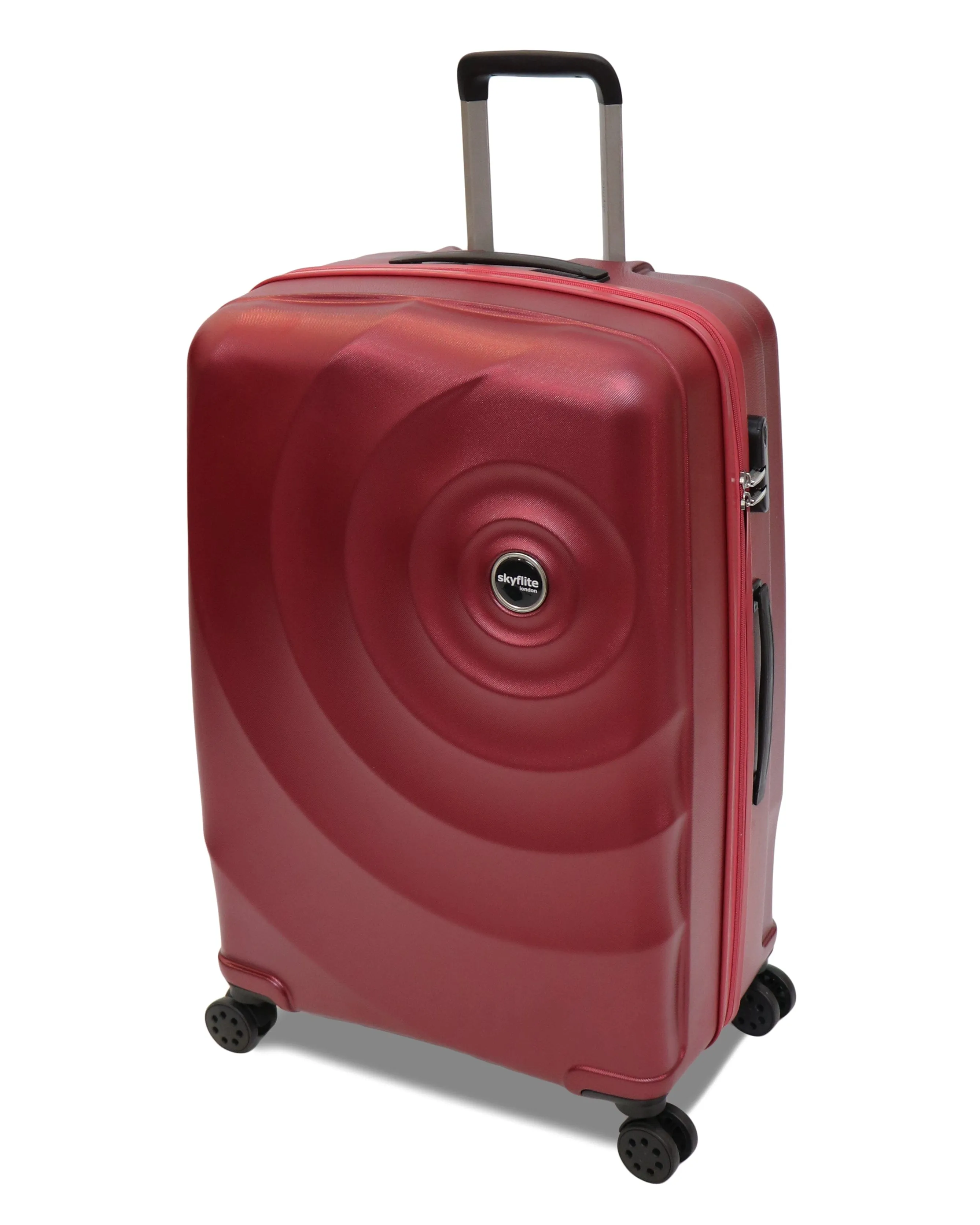 Skyflite Saturn Trolley Suitcase in Case in Red