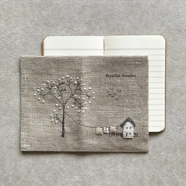 Small Linen Notebook - Beautiful Thoughts