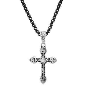 Steeltime Vintage Roman Style Cross Pendant Necklace