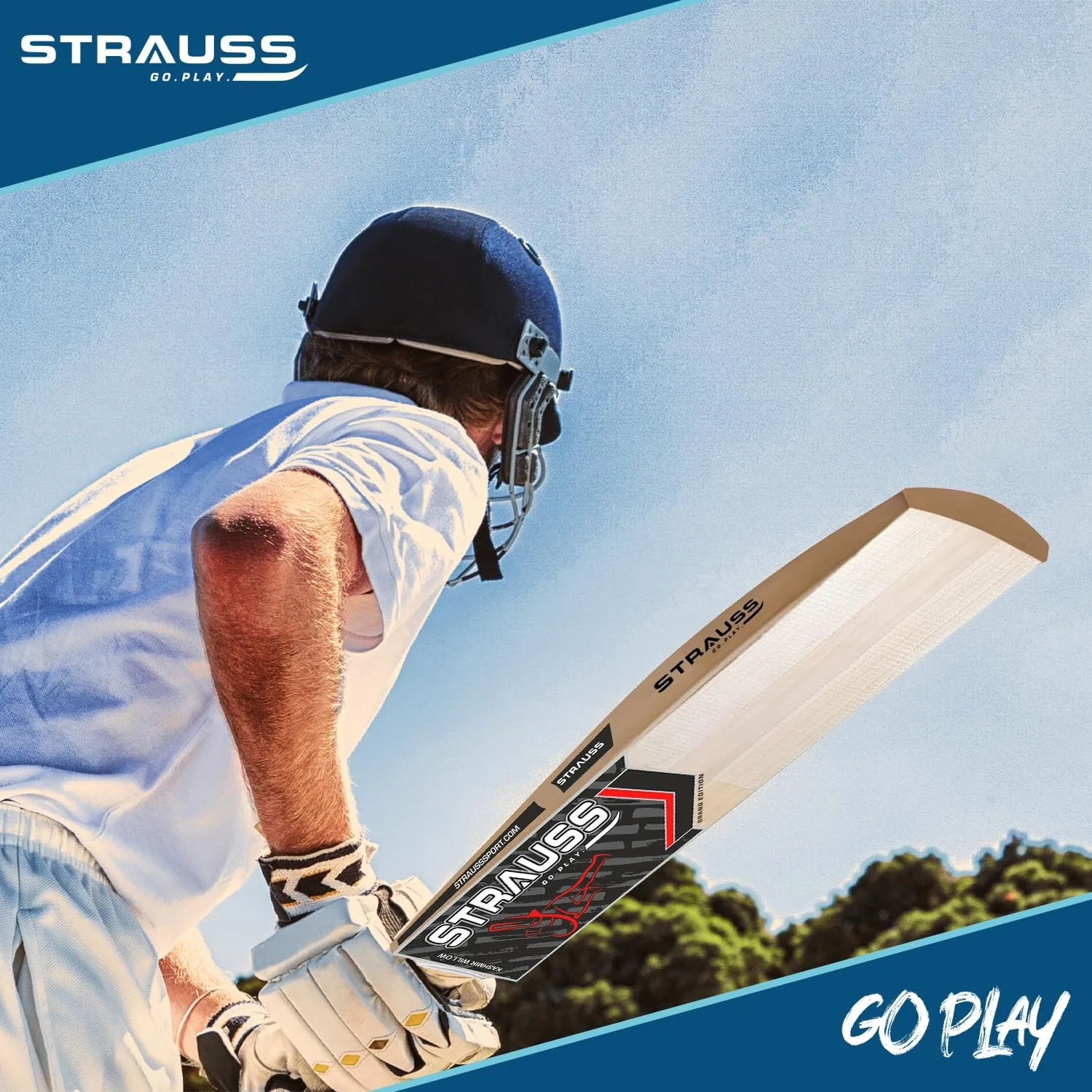 Strauss Kashmir Willow Right Hand Leather Cricket Kit | Size: Youth Size | Ideal for Age 10-13 yrs | Cricket Accessories for Boys | for Training & Matches | Set of 9 | includes Leather Ball (Orange)