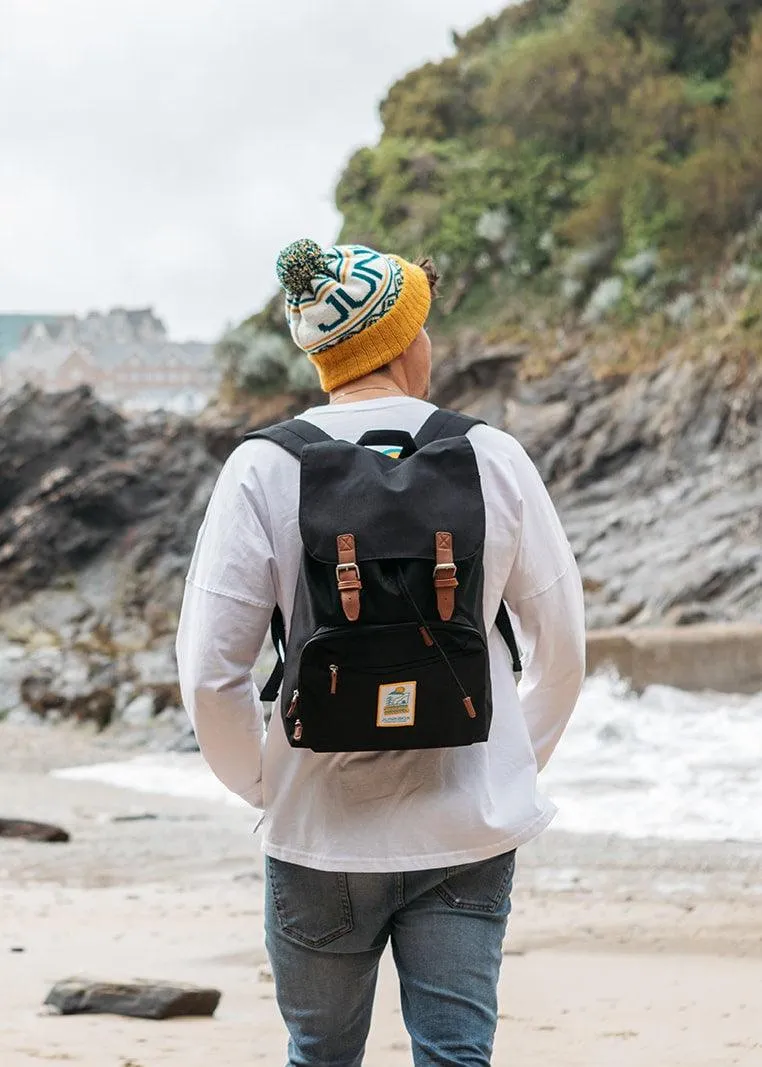 'The Business' Recycled Backpack in Black