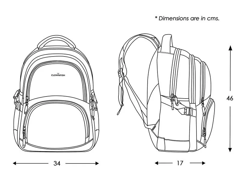 THE CLOWNFISH Alpha Series 26 Liters Unisex Backpack |College Backpack| 15.6 inch laptop Backpack|School Backpack |Bags (Grey)