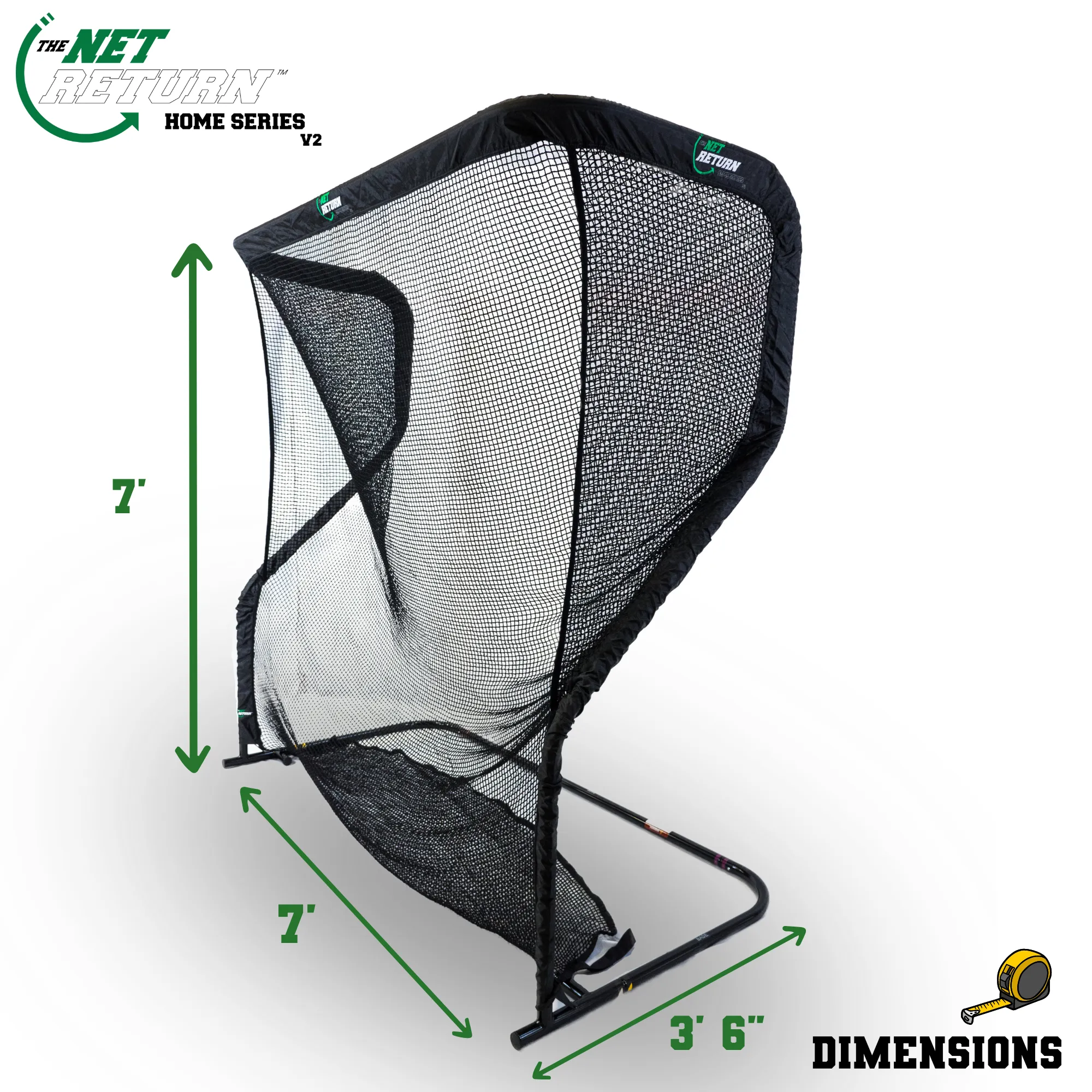 The Net Return Home Series V2- 7' x 7' Golf Net