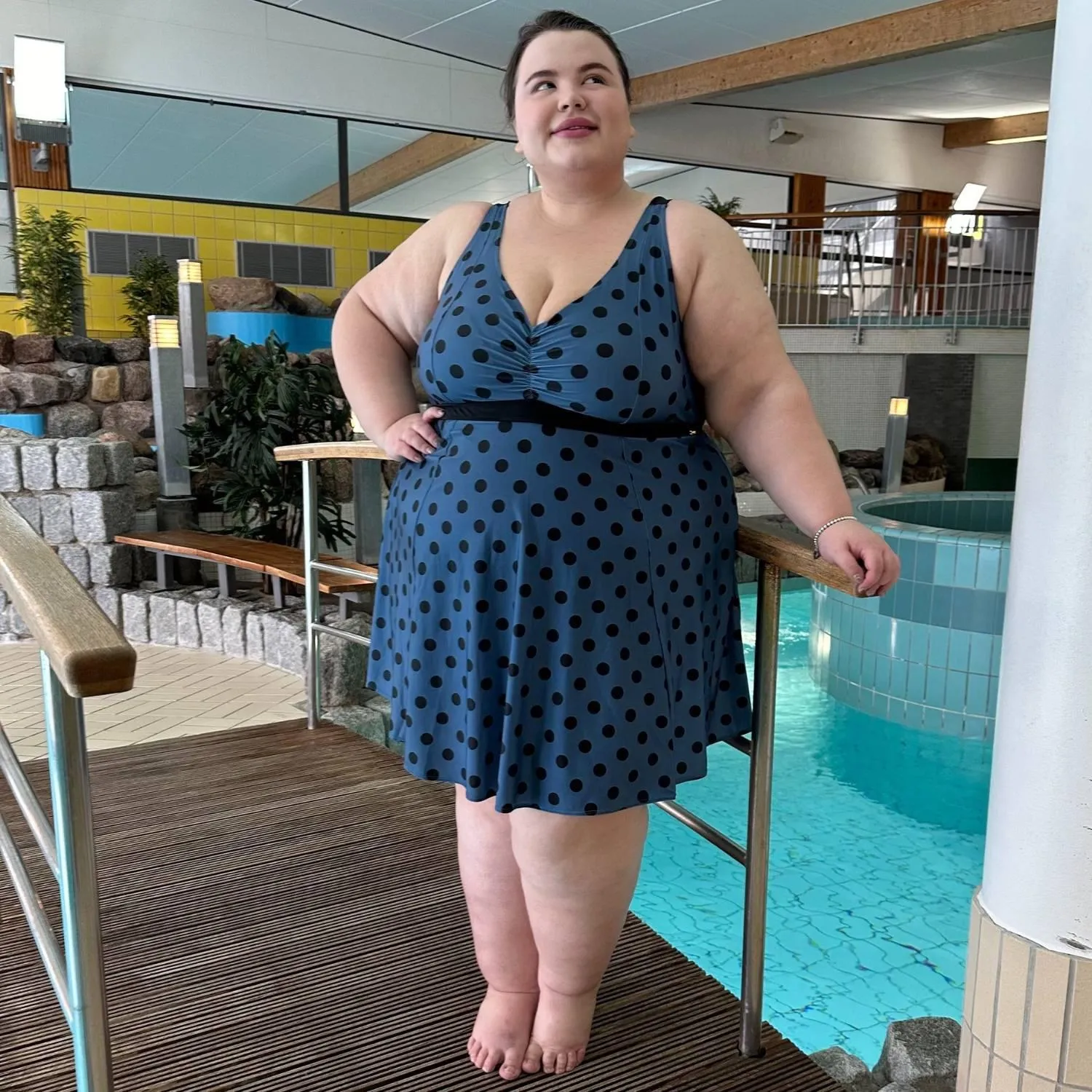 There Can Be Only One Swim Dress - Polka