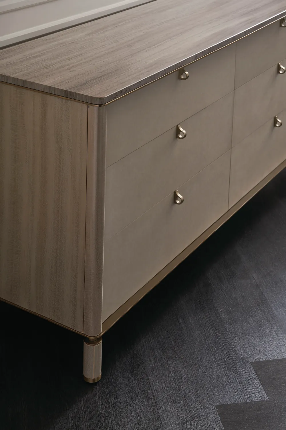 Travertine Top Beige Dresser | Caracole Balance