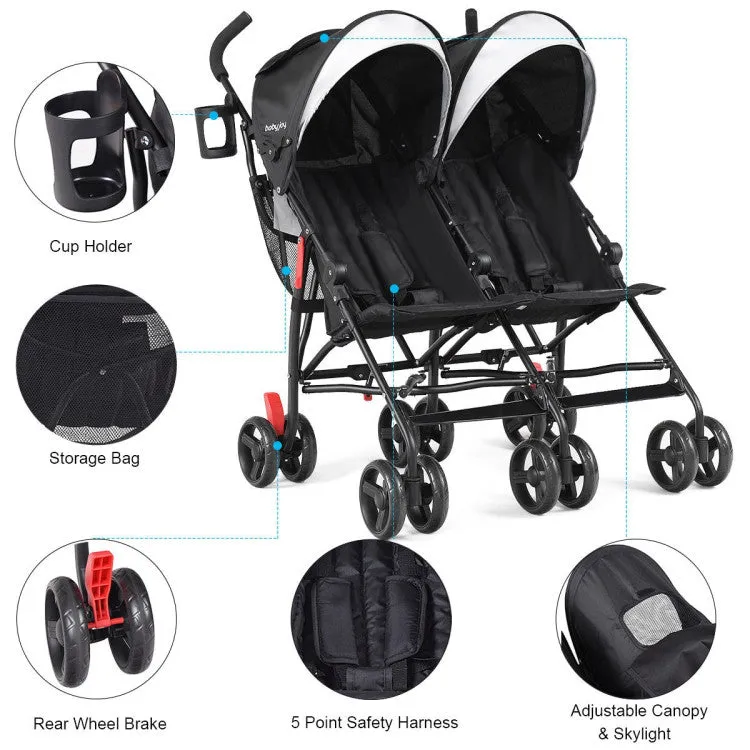 Ultralight Foldable Baby Double Umbrella Stroller