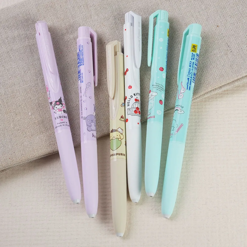 Uni  Uni-ball Signo 0.38mm Sanrio co-branded limited edition automatic ball pen Kuromi Cinnamoroll Pudding dog Kitty UMN185NCS-38