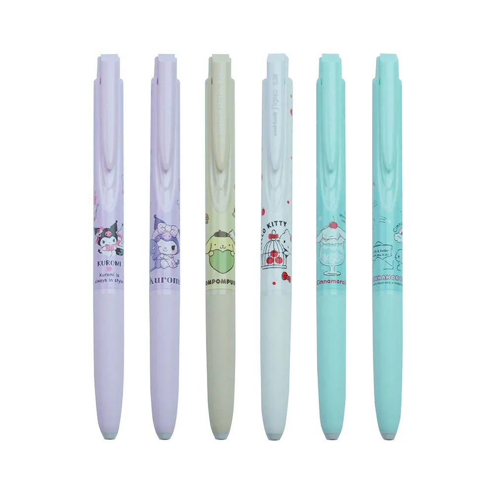 Uni  Uni-ball Signo 0.38mm Sanrio co-branded limited edition automatic ball pen Kuromi Cinnamoroll Pudding dog Kitty UMN185NCS-38