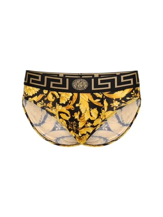 Versace   Barocco print stretch cotton briefs 