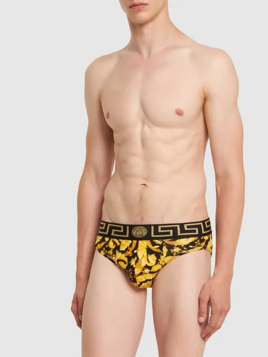 Versace   Barocco print stretch cotton briefs 