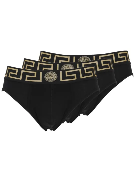 Versace   Pack of 3 stretch cotton briefs 