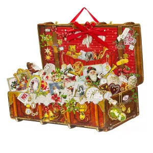 Vintage Suitcase Christmas Advent Calendar | Traditional Picture Advent Calendar