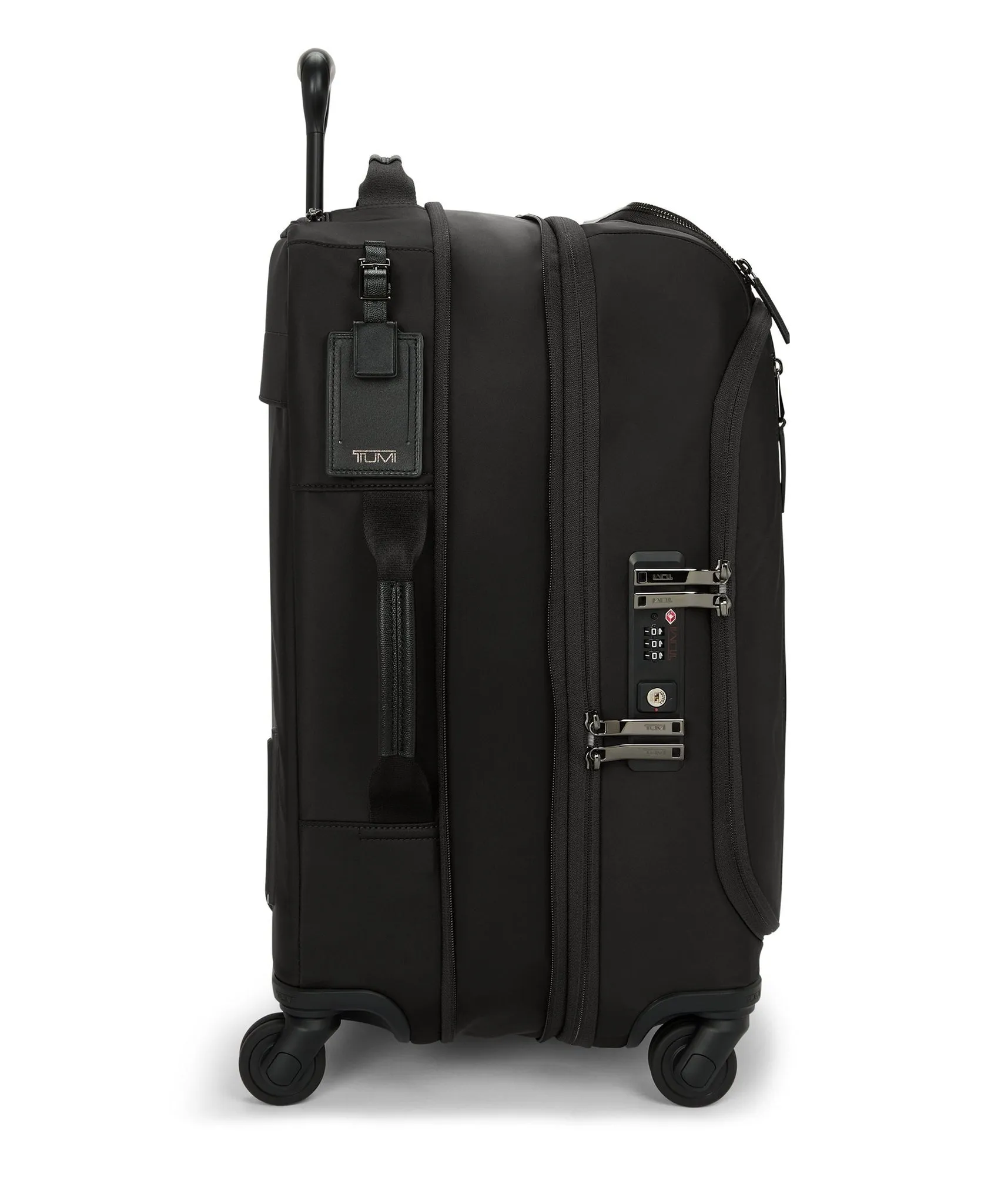 VOYAGEUR LEGER International 4 Wheeled Expandable Carry-On - Black/Gunmetal