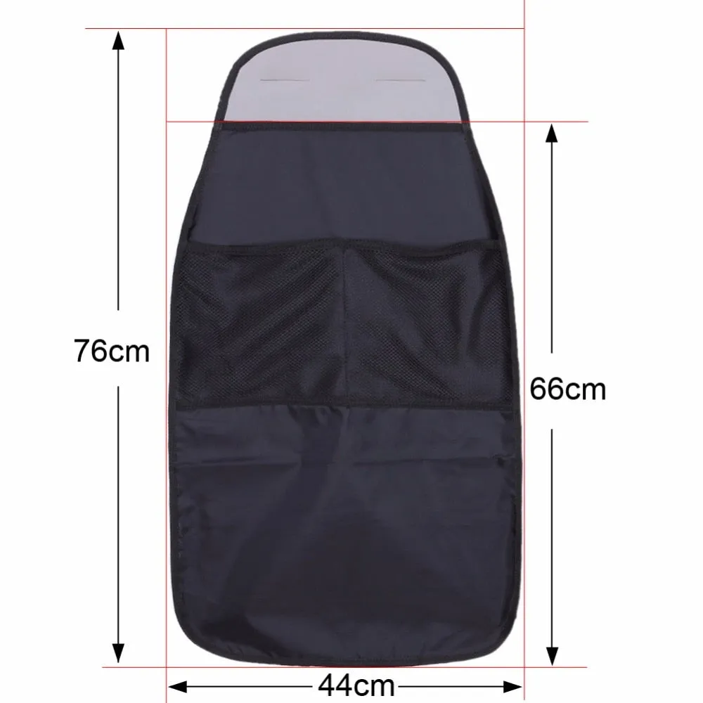 Waterproof Universal Auto Seat Back Organizer Storage Bag Car Seat Back Scuff Dirt Protect Cover For Child Baby Kid kick Mat Pad