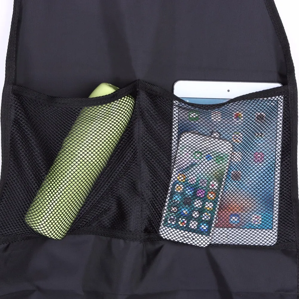 Waterproof Universal Auto Seat Back Organizer Storage Bag Car Seat Back Scuff Dirt Protect Cover For Child Baby Kid kick Mat Pad