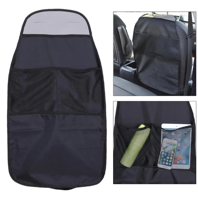 Waterproof Universal Auto Seat Back Organizer Storage Bag Car Seat Back Scuff Dirt Protect Cover For Child Baby Kid kick Mat Pad