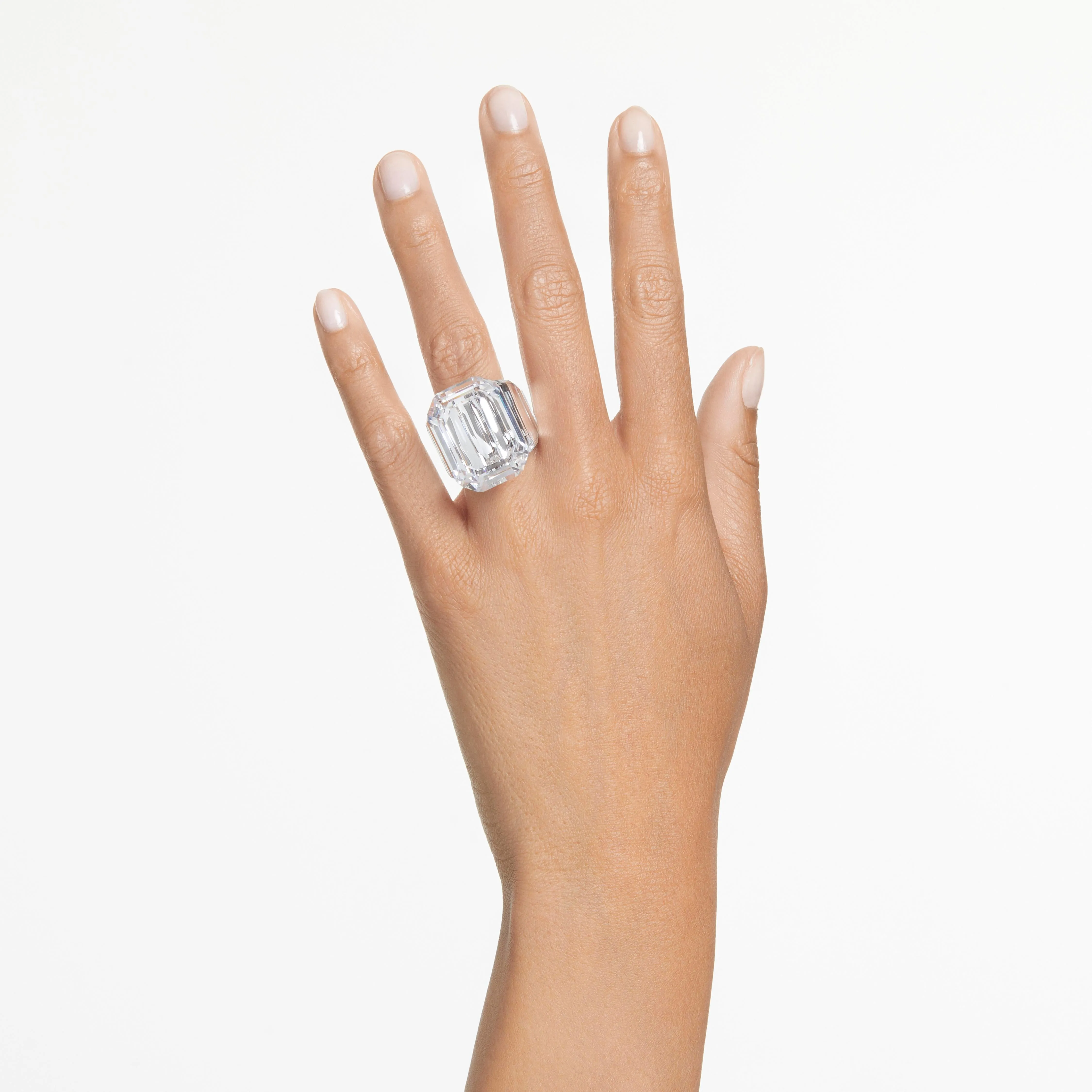 White Lucent Cocktail Ring by Swarovski