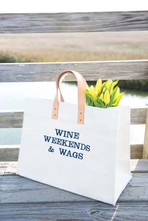 Wine, Weekends & Wags Tote Bag - Three Styles!