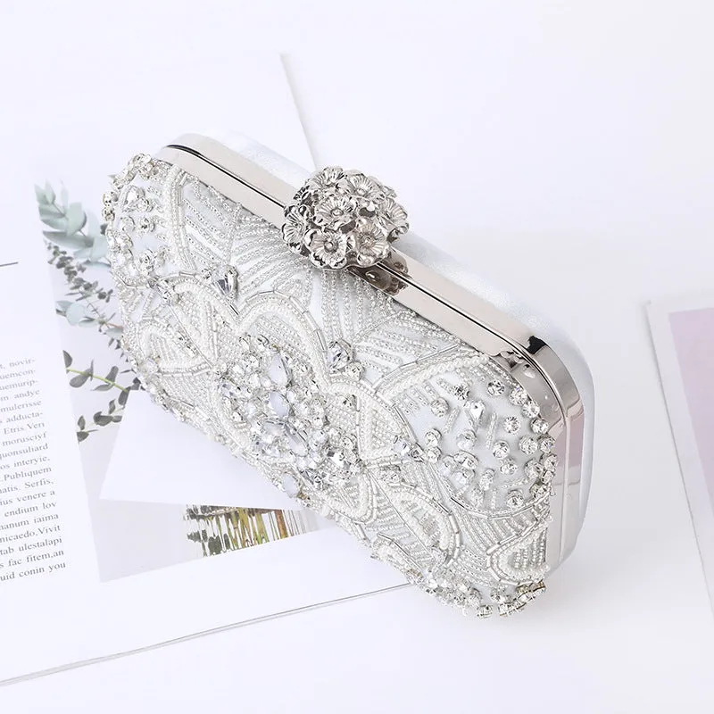 Women Square Dinner Rhinestones Bag Luxury Prom Bag 1757