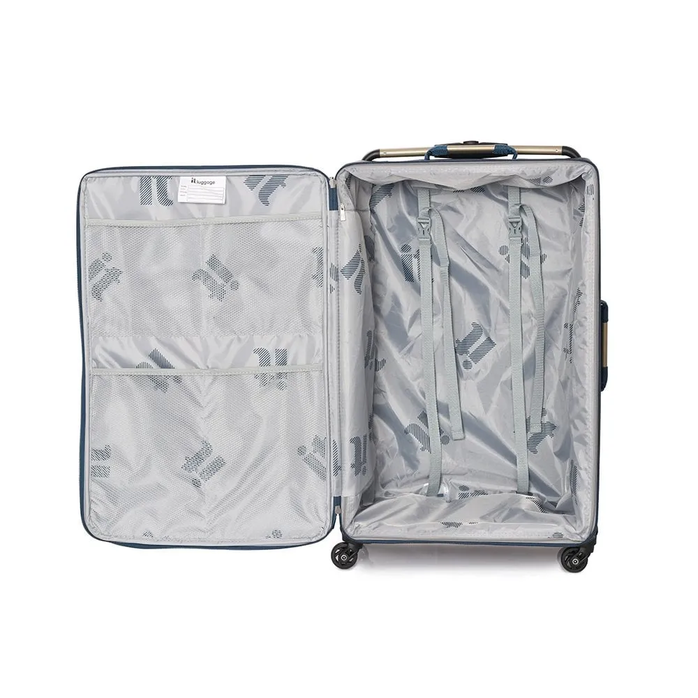 Worlds Lightest 4 Wheel Small Suitcase- Moroccan Blue