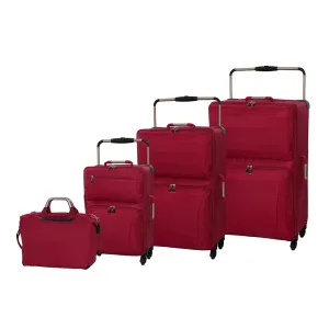 Worlds Lightest 4 Wheel Small Suitcase- Ribbon Red