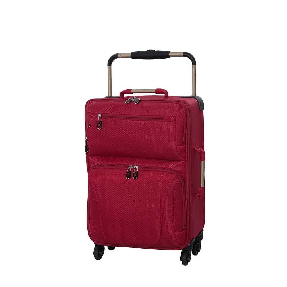 Worlds Lightest 4 Wheel Small Suitcase- Ribbon Red