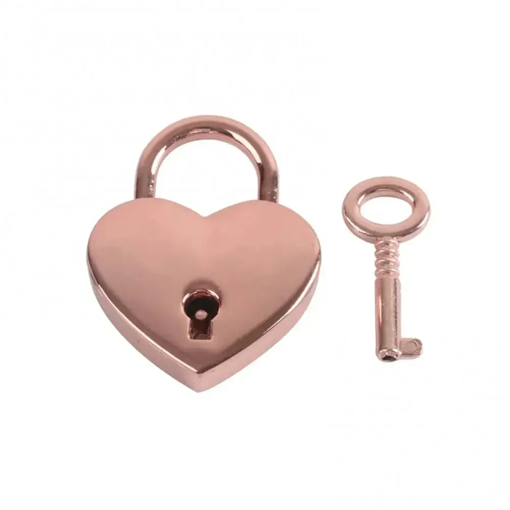 Yeknu Heart Shape Mini Padlock Multicolor Bag Travel Suitcase Case Key Lock Security padlocks Metal  Suitcase Luggage Box Lock gift