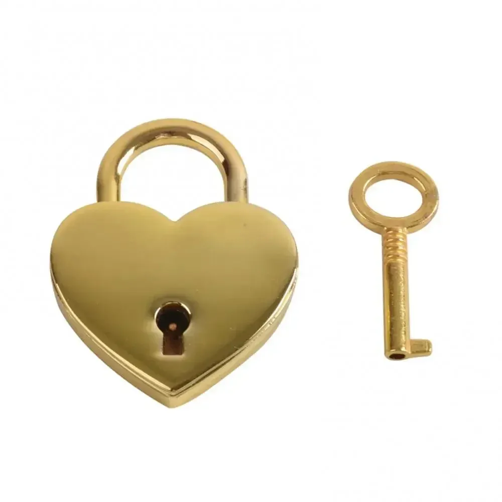 Yeknu Heart Shape Mini Padlock Multicolor Bag Travel Suitcase Case Key Lock Security padlocks Metal  Suitcase Luggage Box Lock gift