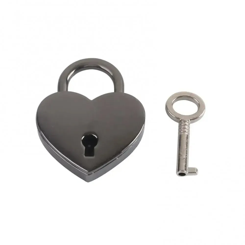 Yeknu Heart Shape Mini Padlock Multicolor Bag Travel Suitcase Case Key Lock Security padlocks Metal  Suitcase Luggage Box Lock gift