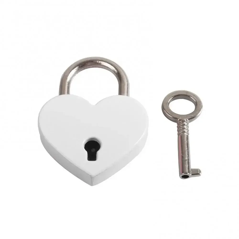 Yeknu Heart Shape Mini Padlock Multicolor Bag Travel Suitcase Case Key Lock Security padlocks Metal  Suitcase Luggage Box Lock gift