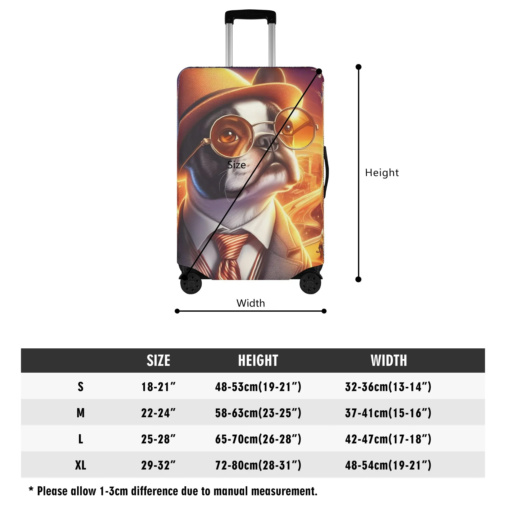 Zeus - Luggage Cover for Boston Terrier lovers